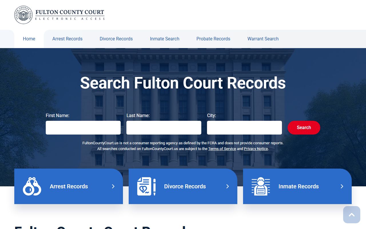 Fulton County Fulton County court records criminal records