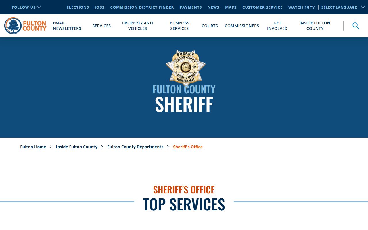 Fulton County Fulton County Sheriff criminal records